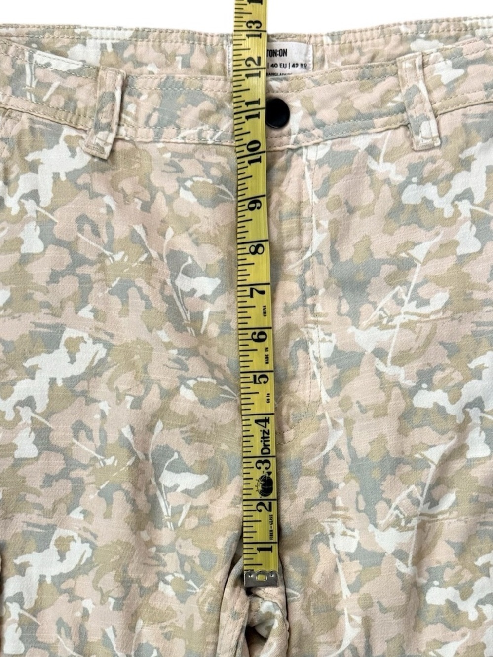 Cotton On Desert Camo Cargo Pants High Rise Utility Wide Straight Leg Tan Sage 8 - Picture 8 of 14